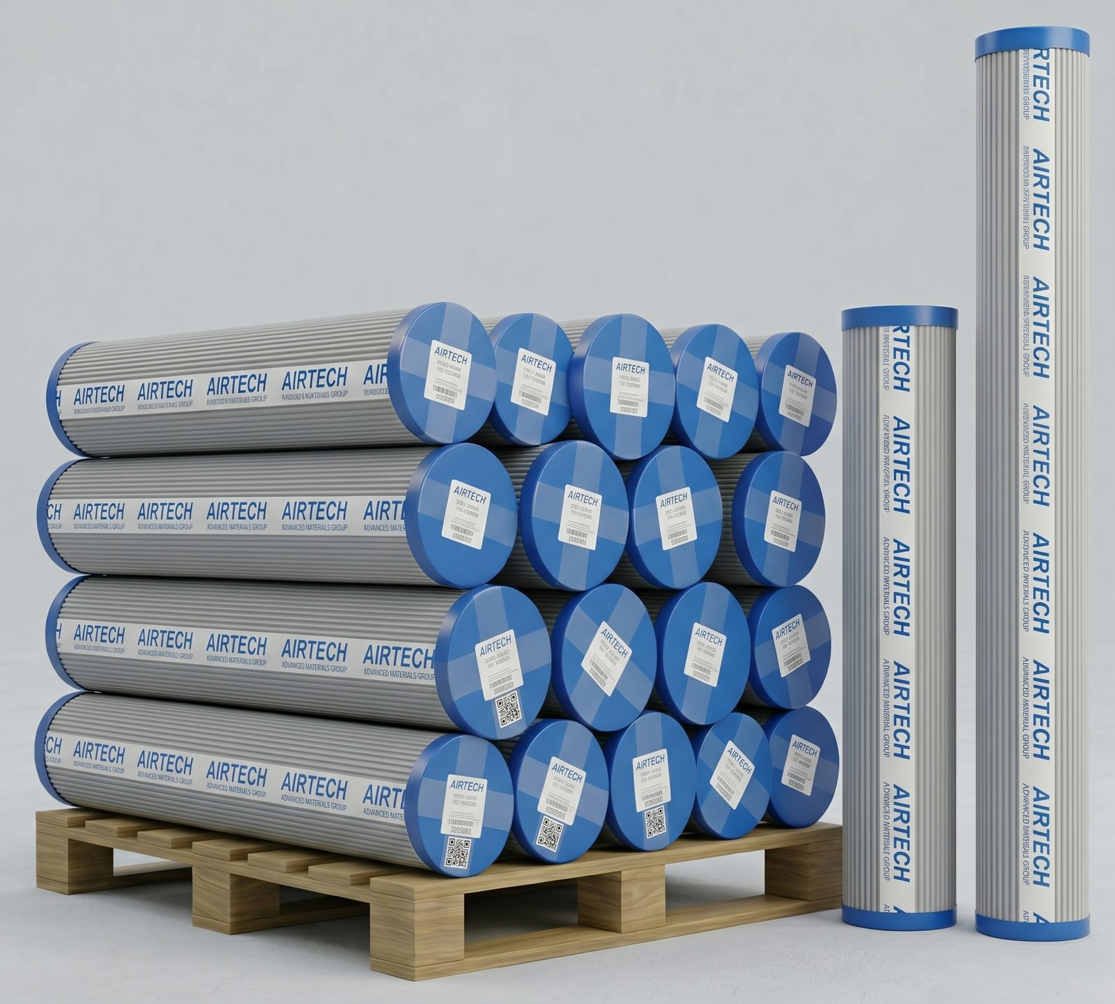 Estiba de rollos de película de vacío Airtech